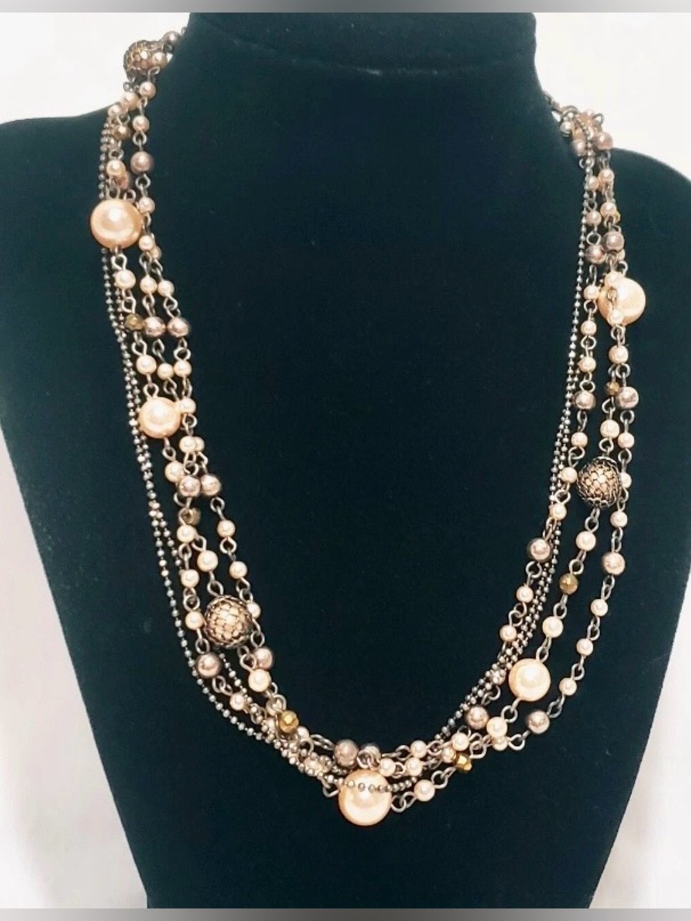 Premier Design faux Pearl and  Multi-Strand Necklace & earrings